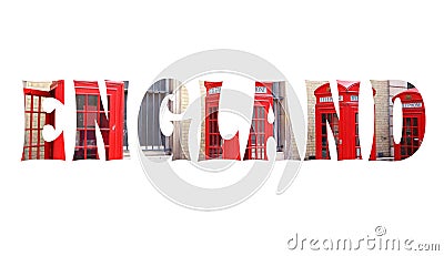 England word sign Stock Photo