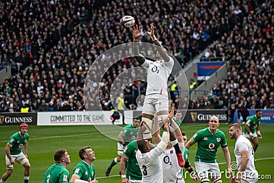 England v Ireland - Six Nations Championship match at Twickenham Editorial Stock Photo