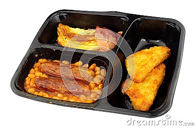 English All Day Breakfast Ready Meal Stock Photo