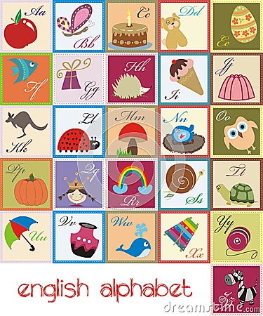 English alphabet Vector Illustration
