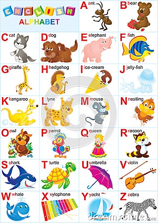 English alphabet Stock Photo