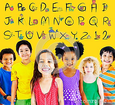 English Alphabet Letters Number Education Concept Stock Photo