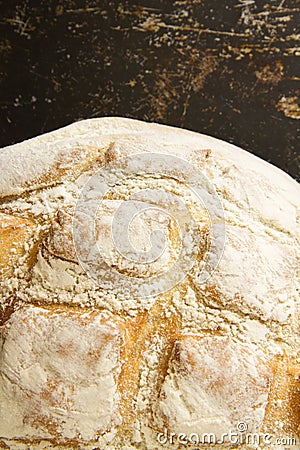 English Artisan Boule Bread close up Stock Photo