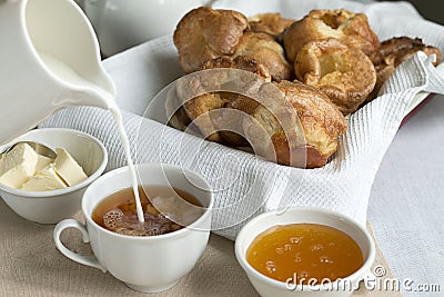 English breakfast postcard background Stock Photo