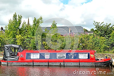 english canal boat Editorial Stock Photo