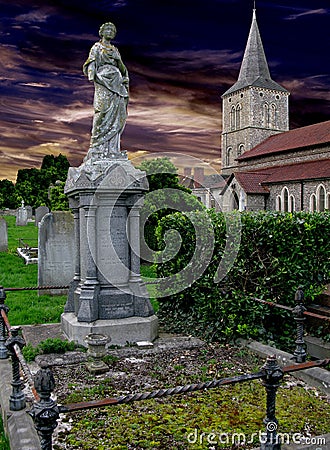 English churchyard Stock Photo