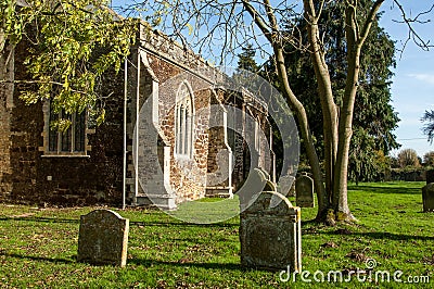 English Churchyard in autumn Stock Photo