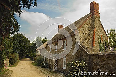 English country cottage Stock Photo