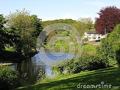 English Countryside & Country Home Stock Photo