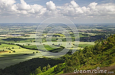 English Countryside Vista Stock Photo