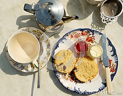 English cream tea Stock Photo