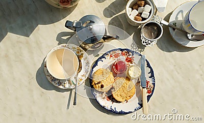 English cream tea Stock Photo