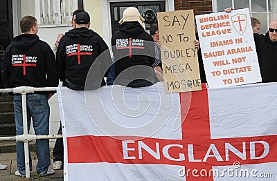 English Defence League Protest Editorial Stock Photo