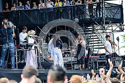 Clean Bandit in concert at Governors Ball Editorial Stock Photo