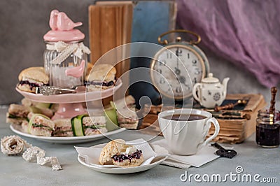 English Five O`Clock Tea Stock Photo