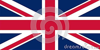 English Flag - United Kingdom of Great Britain. Flat vector illustration EPS10 Cartoon Illustration