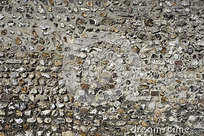 English flint stone wall Stock Photo