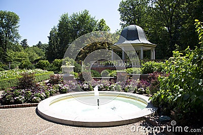 English garden view in Missouri Botanical garden Stock Photo