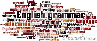 English grammar word cloud Vector Illustration