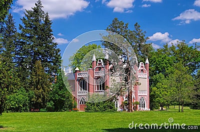 English Grounds of Woerlitz Gothic House Stock Photo