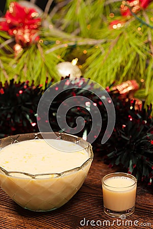 English homemade eggnog Stock Photo