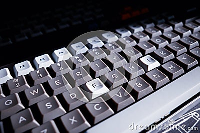 English keyboard for fluent typist backdrop Stock Photo