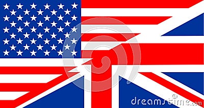 English language flag Cartoon Illustration