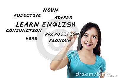 English language materials Stock Photo