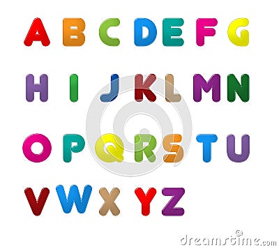 ENGLISH LETTERS A TO Z Stock Photo