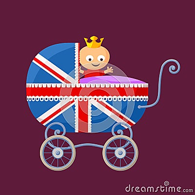 English Royal Baby Vector Illustration