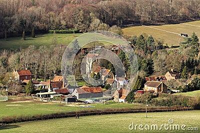 An English Rural Landscape in the Chiltern Hills Stock Photo