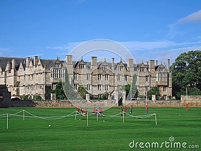 English school boys play an outdoor sport such as soccer Editorial Stock Photo