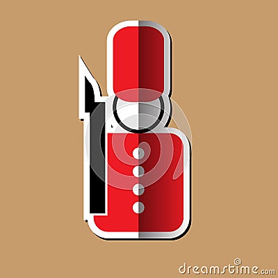 English soldier icon vector Vector Illustration