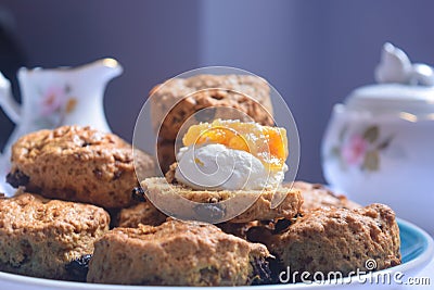 English tea biscuits, English scones Stock Photo