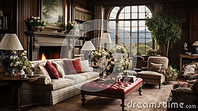 English traditional living room Stock Photo