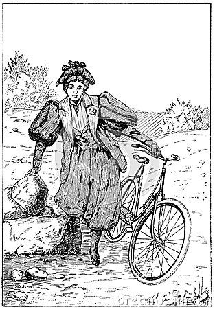 English women`s cycling suit. Stock Photo