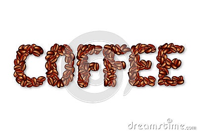 English word COFFEE. Vector Illustration