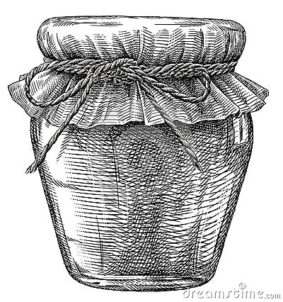 Engrave isolated honey hand drawn graphic illustration Cartoon Illustration