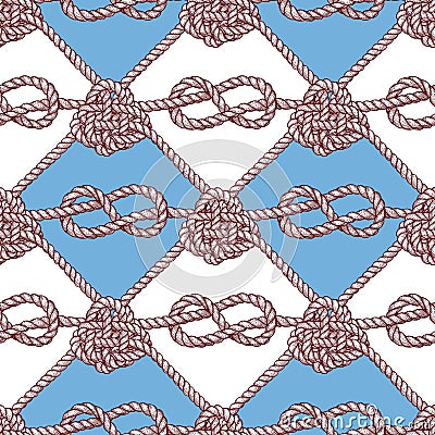 Engraved pattern with ropes Vector Illustration