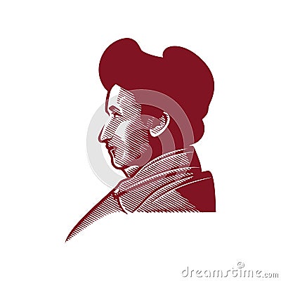 Rosa Luxemburg - Engraving Vector Illustration