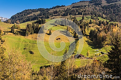 Engstligental south of Adelboden in the Alps Switzerland Stock Photo