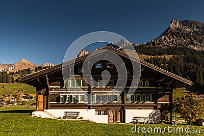 Engstligental south of Adelboden in the Alps Switzerland Editorial Stock Photo