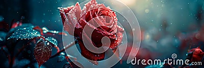 Enhance roses with a dusting of shimmering diamond dust or glitter, adding a touch of sparkle and extravagance to the Stock Photo