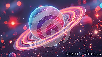 Enhance your strategy with Celestial Splendor, a unique planet object for your content Stock Photo