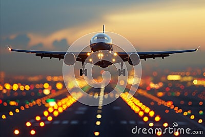 Enhanced bokeh effect with airplane windows, vibrant travel scenes, evoking adventure Stock Photo