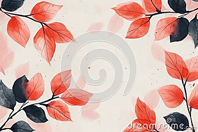 Enhancing Any Setting With An Elegant Minimalistic Background Featuring A Handdrawn Leaf Pattern Stock Photo