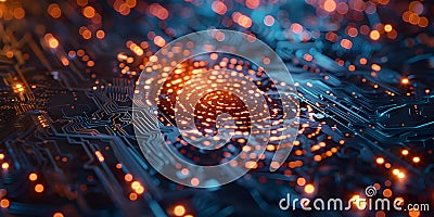 Enhancing Cybersecurity with Fingerprint Scan Technology. Concept Fingerprint Scanning, Stock Photo