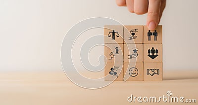 Enhancing employee engagement and retention concept. Positive work environment. Stock Photo