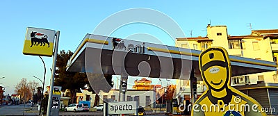 ENI Gas Station. ENI is an Italian multinational oil and gas company Editorial Stock Photo