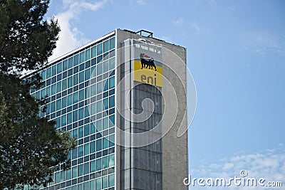 ENI headquarters building in Rome Eur Editorial Stock Photo